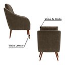 Ver imagem 4 de Poltrona Decorativa Estofada com Pés Palito Monserrat Espresso Móveis