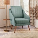 Ver imagem 1 de Poltrona Decorativa Estofada com Pés Palito Monserrat Espresso Móveis