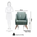 Ver imagem 3 de Poltrona Decorativa Estofada com Pés Palito Monserrat Espresso Móveis