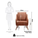 Ver imagem 3 de Poltrona Decorativa Estofada com Pés Palito Monserrat Espresso Móveis