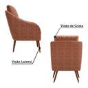 Ver imagem 4 de Poltrona Decorativa Estofada com Pés Palito Monserrat Espresso Móveis