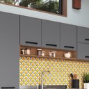 Ver imagem 1 de Armário Aéreo de Cozinha 3 Portas e Nicho Giovanna Cinza/Freijó