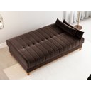 Ver imagem 4 de Sofá Cama 3 Lugares 1,80m Veludo Colors Marrom Bombom