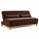 Ver imagem 2 de Sofá Cama 3 Lugares 1,80m Veludo Colors Marrom Bombom