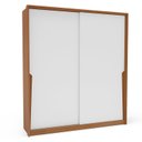 Ver imagem 2 de Guarda Roupa 2 Portas de Correr 2 Gavetas Branco/Freijó