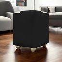 Ver imagem 1 de Puff Decorativo Quadrado Penteadeira Urban - Preto-bege Corino