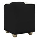 Ver imagem 7 de Puff Decorativo Quadrado Penteadeira Urban - Preto-bege Corino