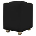 Ver imagem 5 de Puff Decorativo Quadrado Penteadeira Urban - Preto-bege Corino