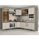 Ver imagem 1 de Cozinha Modulada de Canto 10 Peças Completa com Torre Quente e Cristaleira 17 Portas Connect Henn -