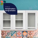Ver imagem 6 de Cozinha Compacta em Aço Topázio 9 Portas com Vidro Branco - Telasul