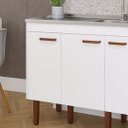 Ver imagem 2 de Gabinete de Cozinha 174cm Grande 100% Mdf 2 Gavetas 3 Portas:branco