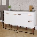 Ver imagem 4 de Gabinete de Cozinha 174cm Grande 100% Mdf 2 Gavetas 3 Portas:branco