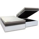 Ver imagem 1 de Cama Box Baú Casal: Colchão Molas Luckspuma MasterPocket Ensacadas Aspen One Side + Base CRC Courano