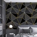 Ver imagem 1 de Papel de Parede Adesivo Zara Tons de Preto com Dourado - 3,0m