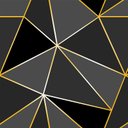 Ver imagem 2 de Papel de Parede Adesivo Zara Tons de Preto com Dourado - 3,0m