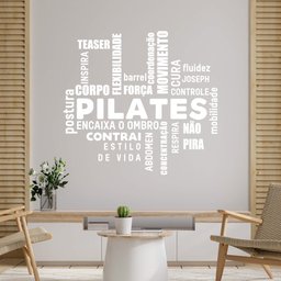 Adesivo Decorativo Palavras Motivação Pilates Movimento Cura Decoração Studio Kanto Store Adesivo de - 1