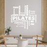 Adesivo Decorativo Palavras Motivação Pilates Movimento Cura Decoração Studio Kanto Store Adesivo de - 1