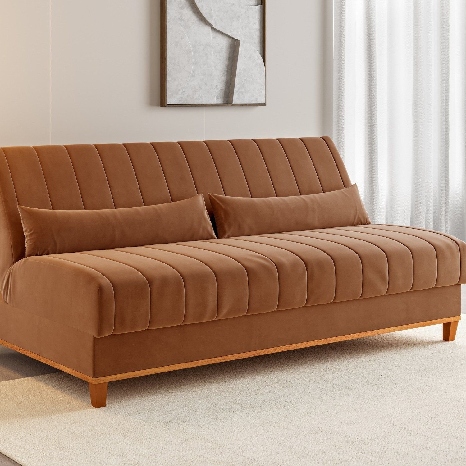 Sofá Cama 180cm Reclinável 3 Lugares - 1