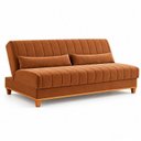 Ver imagem 6 de Sofá Cama 3 Lugares 1,80m Veludo Colors Laranja Terracota