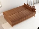 Ver imagem 4 de Sofá Cama 3 Lugares 1,80m Veludo Colors Laranja Terracota