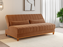 Ver imagem 1 de Sofá Cama 3 Lugares 1,80m Veludo Colors Laranja Terracota
