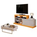 Ver imagem 1 de Rack Bancada Scala com Mesa de Centro Suri Cedro Bali – Dj Móveis