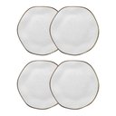 Ver imagem 1 de Conjunto 4 Pratos Rasos 22,5 Cm Ryo Maresia Porcelana Oxford