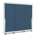 Ver imagem 2 de Guarda-Roupa 3 Portas de Correr 4 Gavetas Azul/Branco