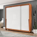 Ver imagem 1 de Guarda-Roupa 3 Portas de Correr 4 Gavetas Branco/Freijó