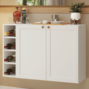 Ver imagem 1 de Buffet Aparador com Adega 100cm 2 Portas Branco Vik Madesa 16