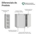 Ver imagem 4 de Buffet Aparador com Adega 100cm 2 Portas Branco Vik Madesa 16