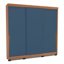 Ver imagem 2 de Guarda-Roupa 3 Portas de Correr 4 Gavetas Azul/Freijó