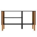 Ver imagem 4 de Rack Tv 43 Polegadas 90cm com 3 Prateleiras Asteca - Preto e Cedro