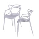 Ver imagem 1 de Kit com 2 Cadeiras Master Allegra Polipropileno na Cor Branca - 64734