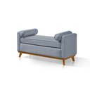 Ver imagem 2 de Recamier Italia 1,30M com Base Madeira Linho Sofatec