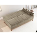 Ver imagem 2 de Sofá cama 3 lugares 1,80m Veludo Colors Bege Pérola