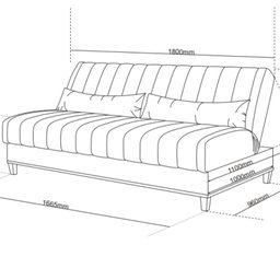 Sofá Cama 1,80cm Reclinável 3 Lugares Colors - 5