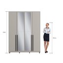 Ver imagem 5 de Guarda-roupa com Espelho 4 Portas Órion