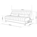 Ver imagem 3 de Sofá cama 3 lugares 1,80m Veludo Colors