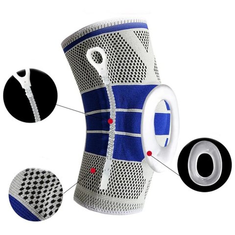 Joelheira Ortopedica Compressao Gel Silicone Previne Dores Melhora Articulaçao Joelho Exercicio