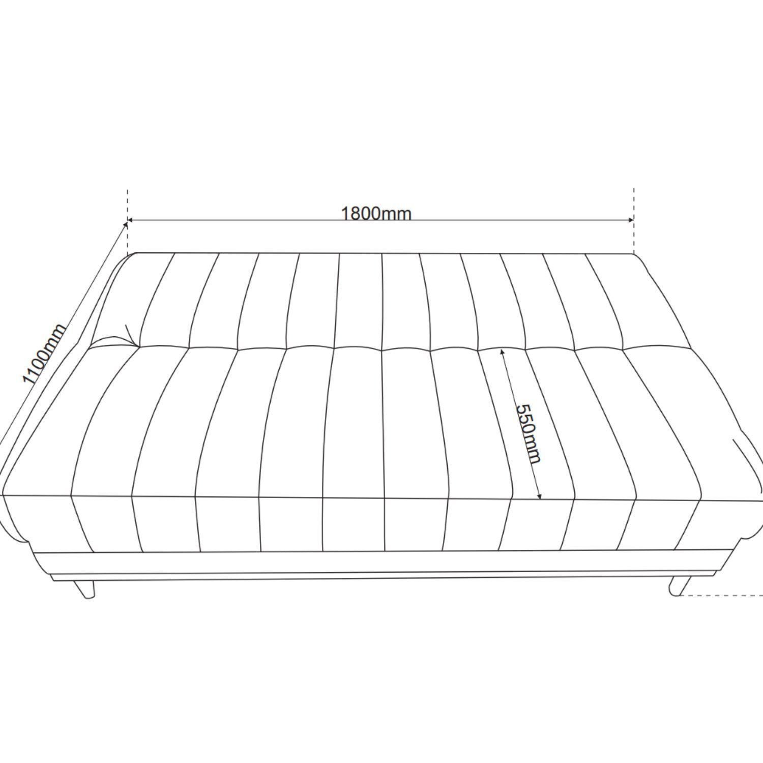Sofá Cama 1,80cm Reclinável 3 Lugares Colors - 4