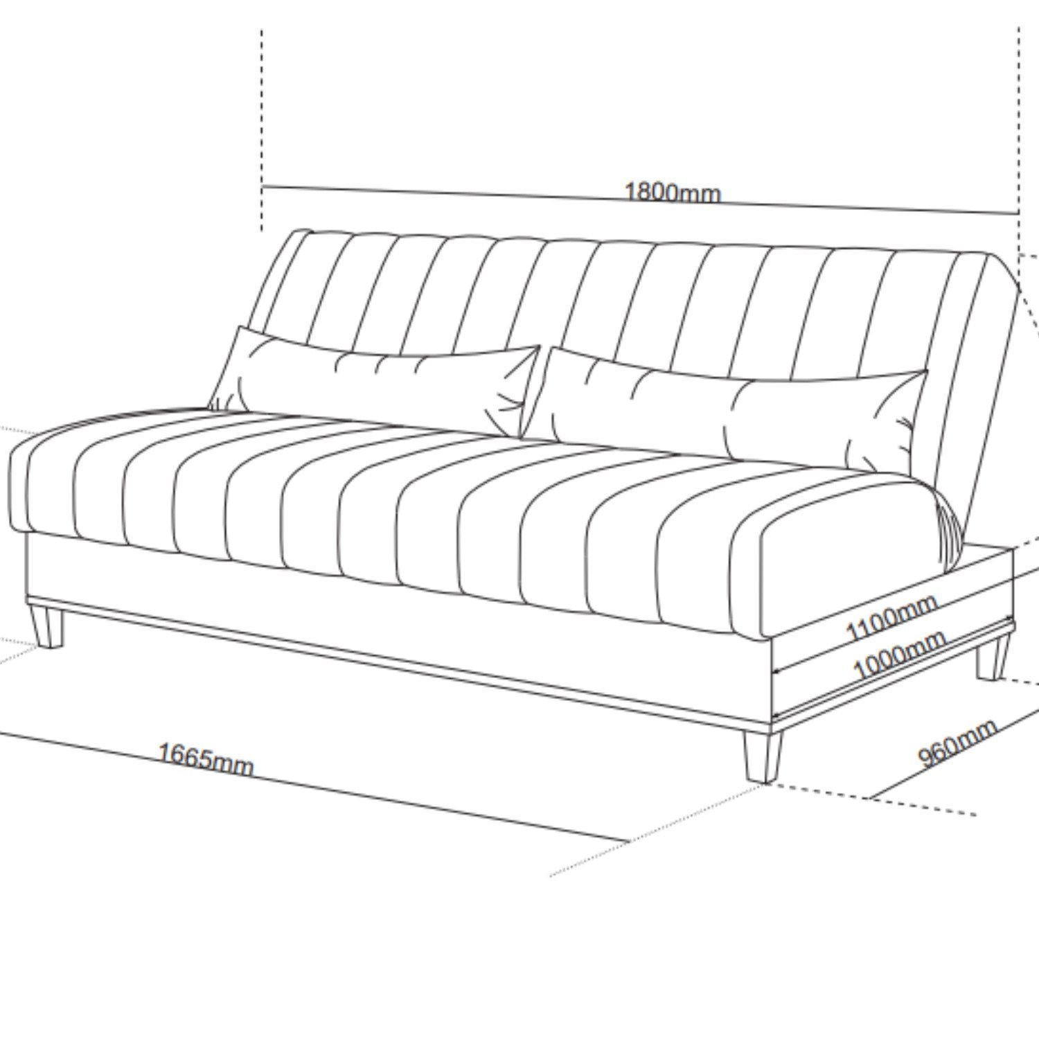 Sofá Cama 1,80cm Reclinável 3 Lugares Colors - 5