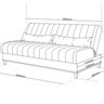 Sofá Cama 1,80cm Reclinável 3 Lugares Colors - 5