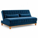 Ver imagem 5 de Sofá Cama 3 Lugares 1,80m Veludo Colors Azul