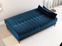 Ver imagem 4 de Sofá Cama 3 Lugares 1,80m Veludo Colors Azul