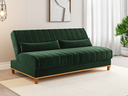 Ver imagem 1 de Sofá Cama Reclinável 3 Lugares 180cm Veludo Colors Verde Oliva