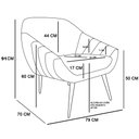 Ver imagem 3 de Kit Duas Poltronas Giovana em Sued Premium:tiffany Pés Madeira Claro