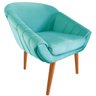 Kit Duas Poltronas Giovana em Sued Premium:tiffany Pés Madeira Claro - 2