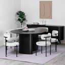 Ver imagem 1 de Conjunto de Jantar Mesa Orgânica Gaya 6 Cadeiras Amy - Preto C/ Off White