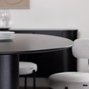 Ver imagem 3 de Conjunto de Jantar Mesa Orgânica Gaya 6 Cadeiras Amy - Preto C/ Off White